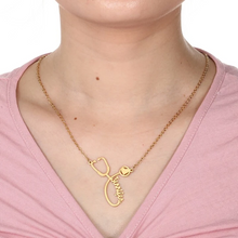 Custom Name Medical Stethoscope Necklace