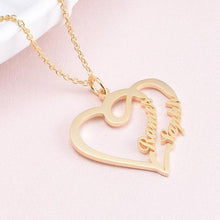 Double Names Personalized Heart Necklace
