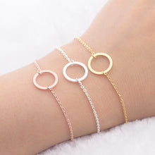 Round Circle Bracelet Gold, Silver, and Rose Gold